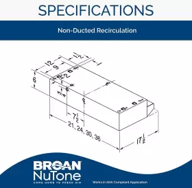 413001 BROAN Nutone Ducted Ductless Hood Lights Exhaust Fan #2