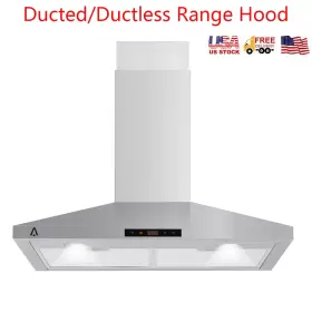 303A ACEKOOL Kitchen Hood Wall Mount Vent Ducted Ductless Cfm