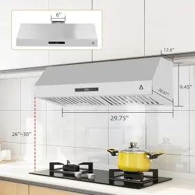 702A ACEKOOL Cabinet Hood Kitchen Vent Touch Control Cfm Led #2