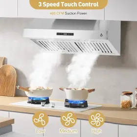 702A ACEKOOL Cabinet Hood Kitchen Vent Touch Control Cfm Led #3