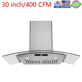 501A ACEKOOL Curved Glass Hood Kitchen Vent Ducted Ductless