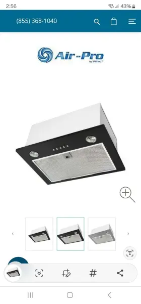 BUF-021 AIR PRO Sus Cfm Rangehood Blower Steel #2