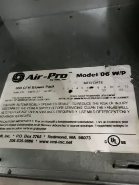 BUF-06 AIR-PRO Cfm Blower Unit Steel #3