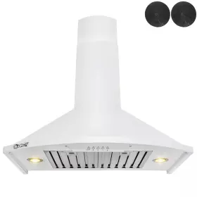 Akdy 313047755766 30 Inch 343 Cfm Convertible Wall Mount White Painted Stainless Steel Kitchen Rang