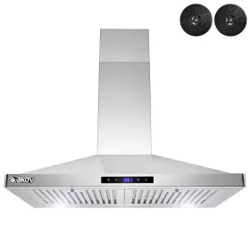 445049279292 AKDY Convertible Kitchen Wall Mount Hood Steel
