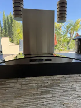 Akdy Ak-d3057sn Island Range Hood 120v Ss/glass Touch Control Led 4-speed