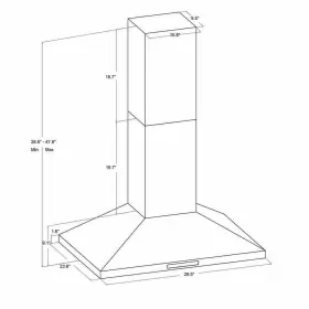 HD-RH0259 AKDY Kitchen Island Hood Convertible Steel Vent #3