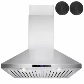 HD-RH0259 AKDY Kitchen Island Hood Convertible Steel Vent