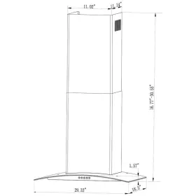 RH0370 AKDY Golden Vantage Wall Mount Convertible Hood Led #2