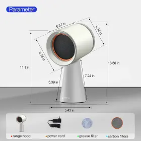 CE-DRT1-CW-1 AMZCHEF Hood Desktop Exhaust Fan Noi #2