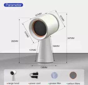 DRT1 AMZCHEF Hood Desktop Exhaust Fan #2