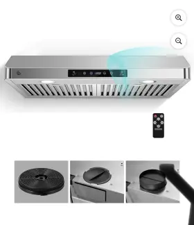 LF0176C1 AMZCHEF Cabinet Hood Steel Kitchen Stove