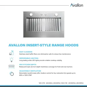 ARHI46PAB AVALLON Cfm Hood Steel #2
