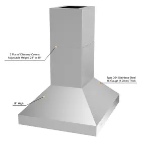 AWC-RH-IS-H48 AWOCO Bbq Island Mount Vent Hood Steel Speeds #3