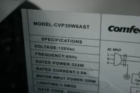 CVP30W6AST B0BK7V7JDG Comfee Ducted Wall Mount Vent Hood Fan #3