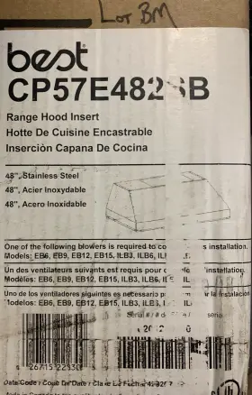 CP57E482SB WALL Mount Hood Blower #2