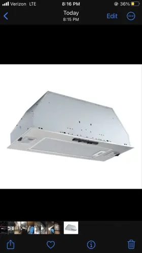 P195ES70SB STEEL Velato Hood Vent