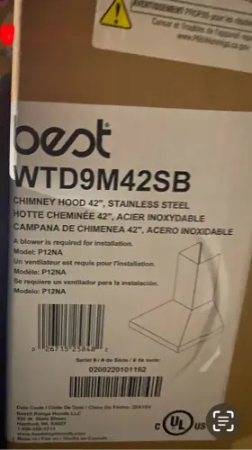 WTD9M42SB CHIMNEY Hood Steel #3