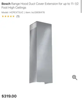HCPEXT5UC BOSCH Telescoping Extension Duct Cover Hood Vent