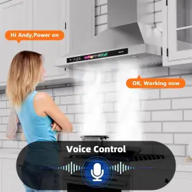 TW03S-30 BRANO Wall Mount Hood Cfm Voice Gesture Touch #2