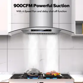 W0636 BRANO Wall Mount Hood Cfm Remote Control Gesture Touch