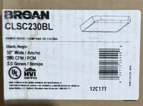CLSC23OBL BROAN Convertible Cabinet Hood Steel