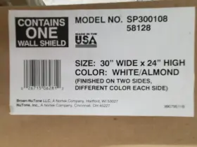 SP300108 BROAN-NUTONE Hood Wall Shield Reversible #2