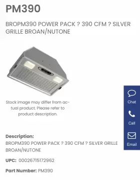 PM390 BROAN Power Pack