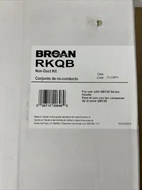 QB130SS BROAN Rkqb Duct Hoods Kit #2