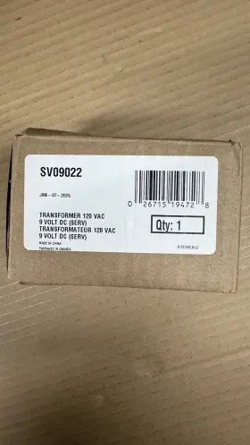 Broan Sv09022 Transformer 120 Vac 9 V Dc - New