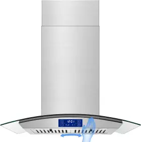 Casa Home Living A500-b0b6zw7rkj 30 Inch Stainless Steel Island Mount Range Hood 700 Cfm 3 Speed Gesture And Touch