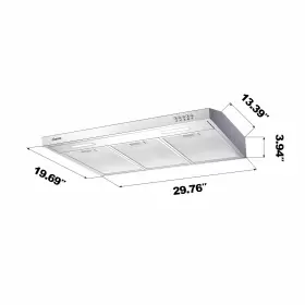 973222250376 CIARRA Ductless Hood Cabinet Vent Kitchen Ducted #2