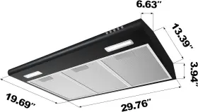 CAB75918B CIARRA Hood Cabinet Ductless