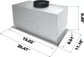 CAS52913E CIARRA Hood Push Control Cfm Steel #2