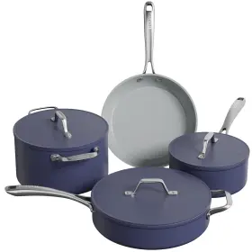 CBCWSM7 CIARRA Stick Cookware Set Ceramic Pots Pans Lid