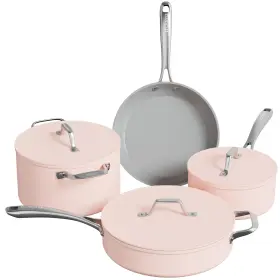 CBCWSP7 CIARRA Stick Cookware Set Ceramic Pots Pans Lid