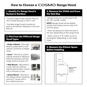 869369000072 COSMO Wall Mount Hood Fan Steel #2