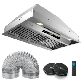 US-2HCST10164 COSTWAY Cabinet Hood Fan Speeds Touch Gesture