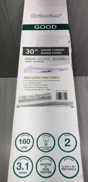 CRH160C1W CRITERION Cabinet Hood Vented Box #2
