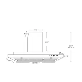 HC41330 CYCLONE Wall Mount Hood Double Layers Shap Steel #3