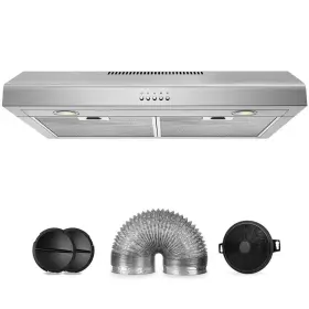 Denjol Krh-tps30 30 Inch 450 Cfm Under Cabinet Range Hood With 2-lights Stainless Steel