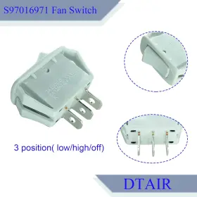 DTS97016971 DTAIR Hood Rocker Switch Broan Nutone Kit #3