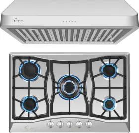 30GC21 EMPAVA Cabinet Hood Cfm Dual Motor Gas Cooktop Steel