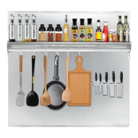 E-Y4VVXLAL EXPLOREHORIZON Steel Backsplash Wall Mount Storage