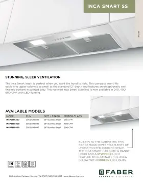 INSP28SS400 FABER Inca Smart Hood