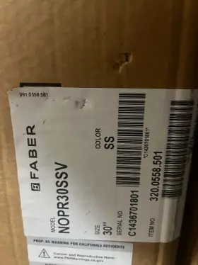 NOPR30SSV FABER Hood
