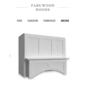 RHA423021 FABUWOOD Hood Arched Mantle Frost