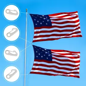 705353611544 FIREBIRD Flag Pole Rope Halyard Snap Hoo Kit #2