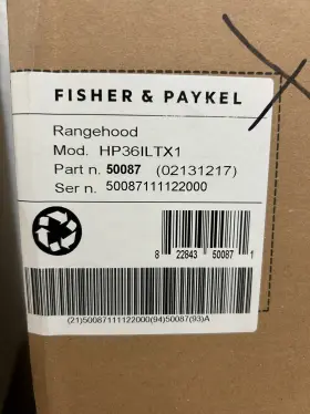 HP36ILTX1 FISHER PAYKEL Rangehood