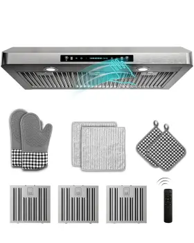 768845342241 FLYPINE Steel Cabinet Hood Cfm Gesture